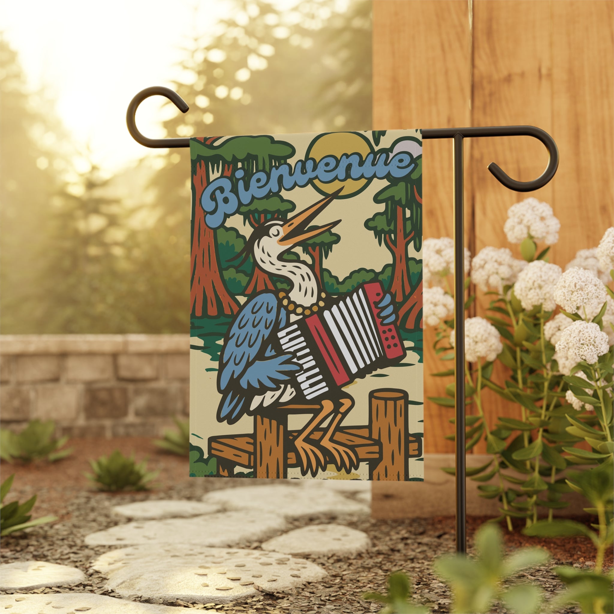 Bayou Krewe “Harmony” Garden Flag – Peaceful Summer Porch Decor