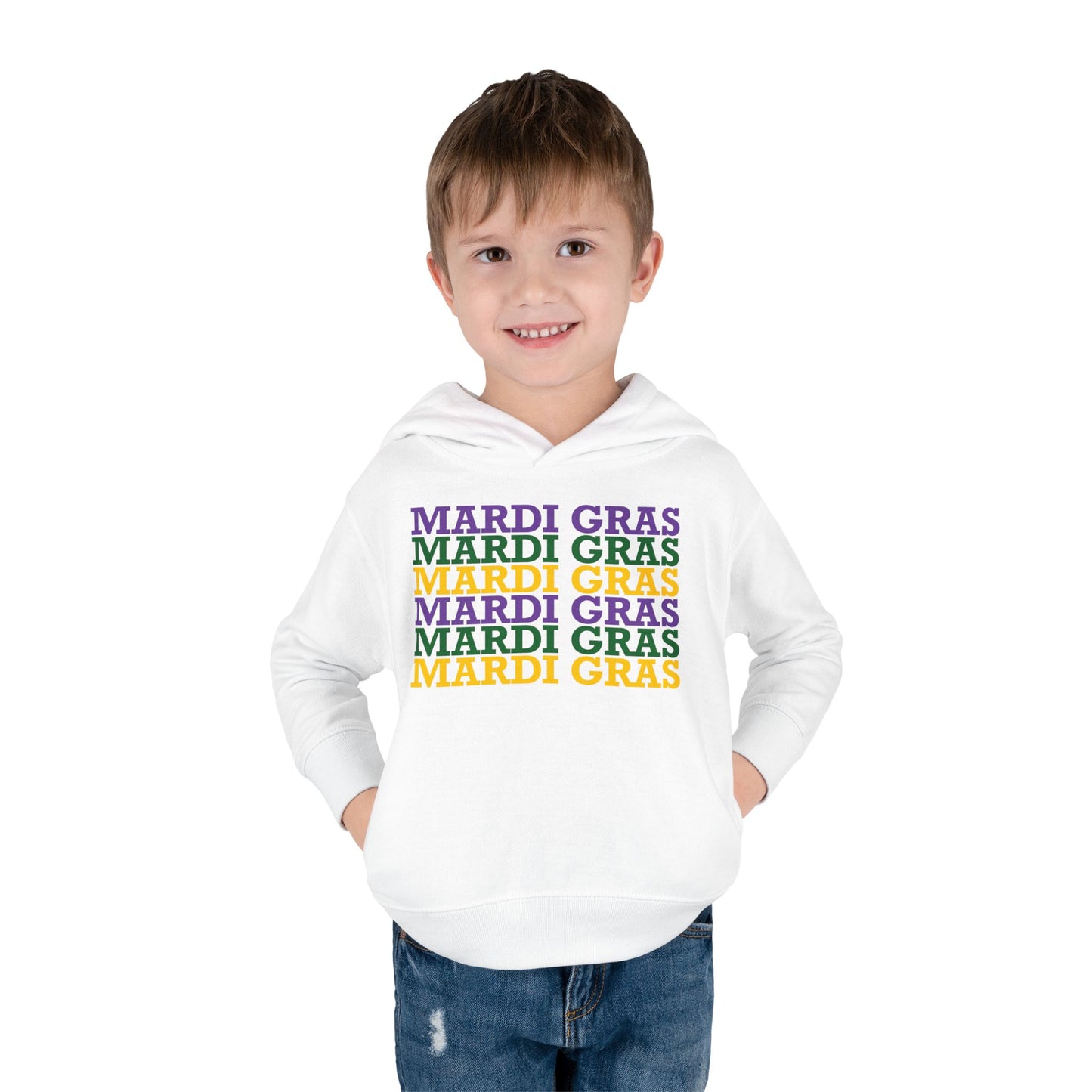 Mardi Gras Toddler Pullover Fleece Hoodie