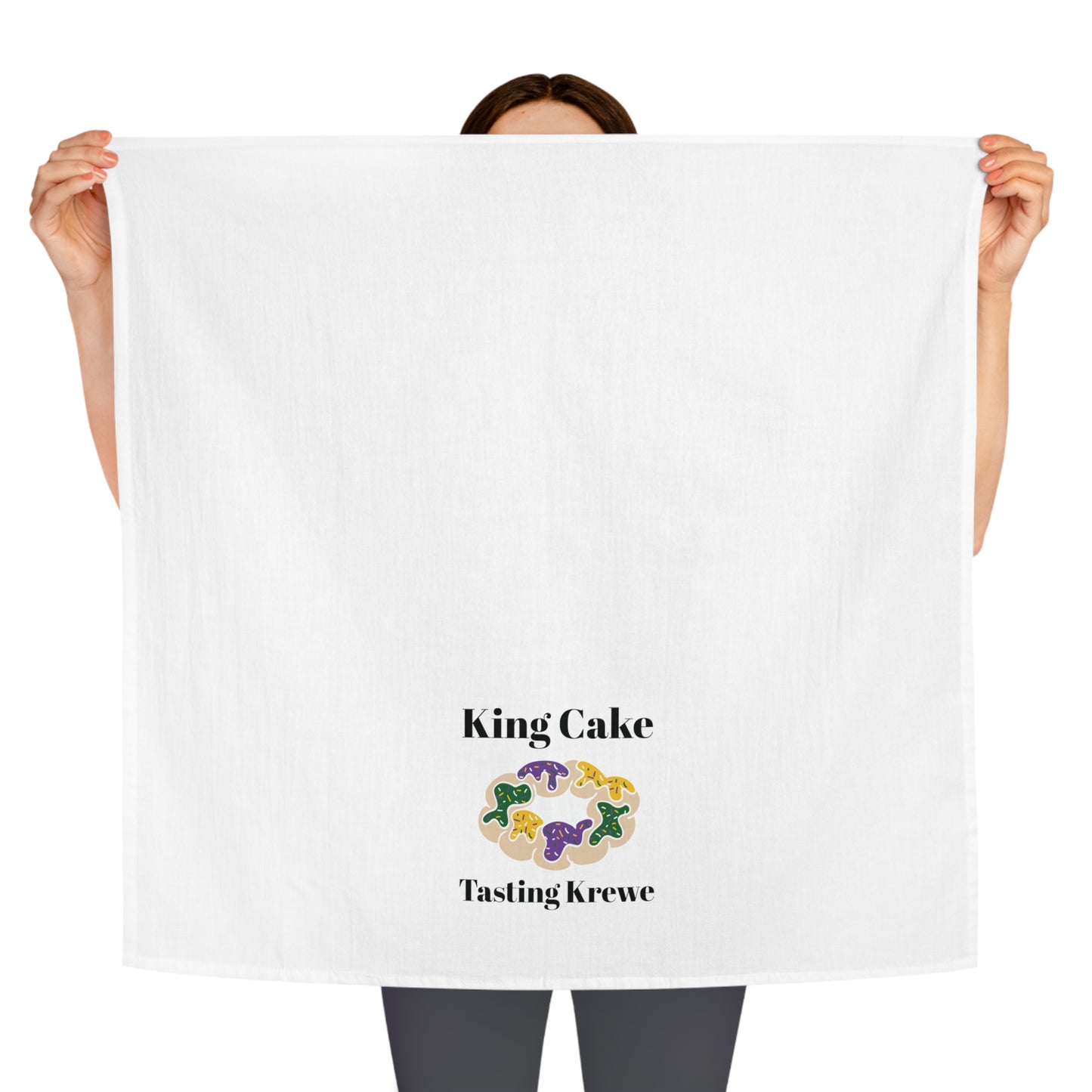 King Cake Tasting Krewe Tea Towel