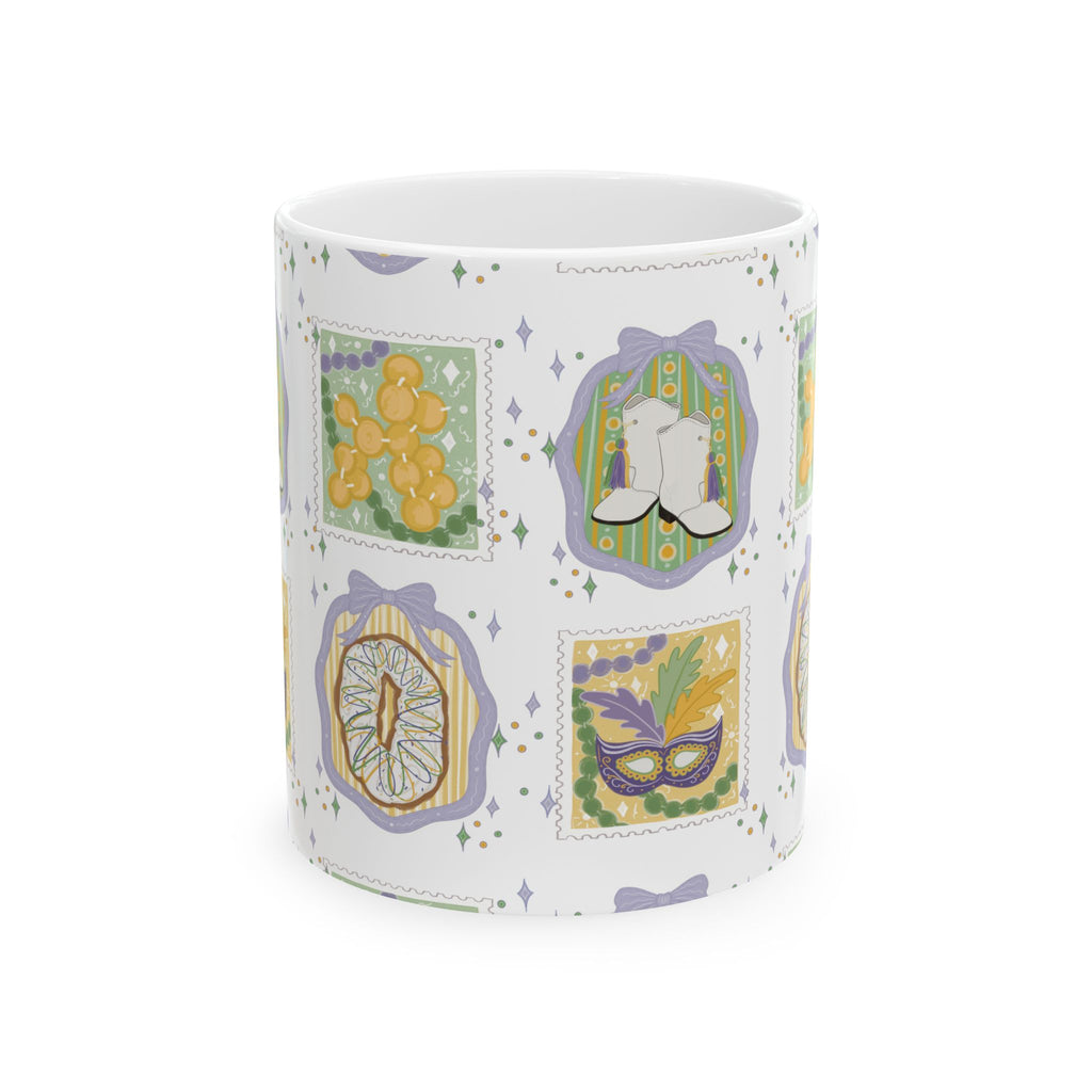 Mardi Gras Cutie Ceramic Mug, (11oz, 15oz)