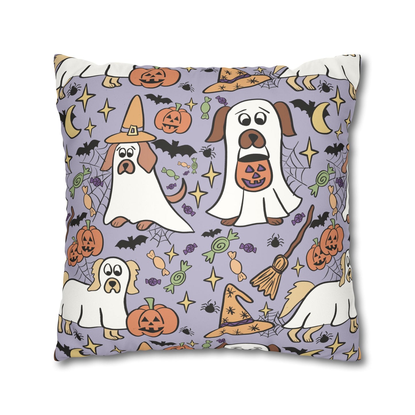 Halloween Dog-Themed Pillowcase: Cozy Home Decor, Pet Lover Gift, Fall Celebration, Cute Cushion Cover, Seasonal Accent