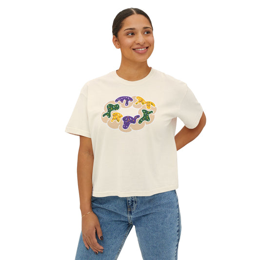 King Cake Women's Boxy Tee Mardi Gras Shirt