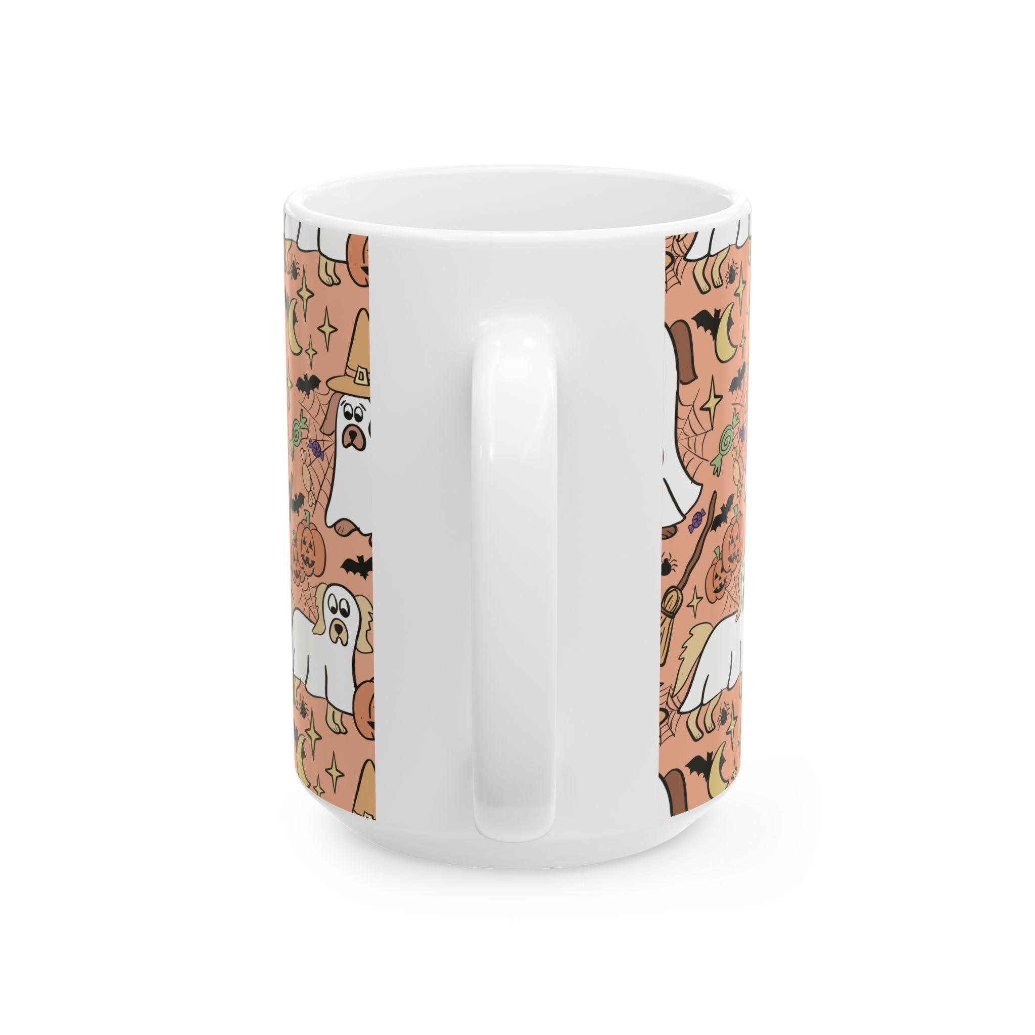 Halloween Dog-Themed Ceramic Mug, Perfect for Spooky Season, Dog Lovers, Halloween Decor, Coffee Cup, Pet Gifts