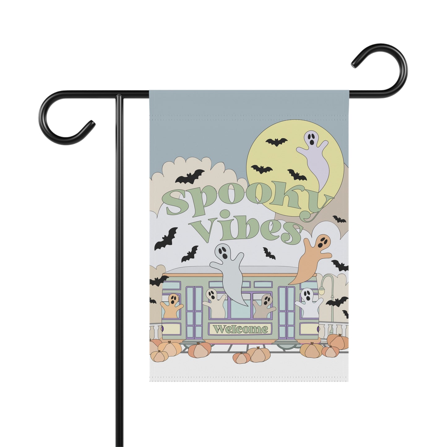 Pastel Blue New Orleans Halloween Garden & House Banner