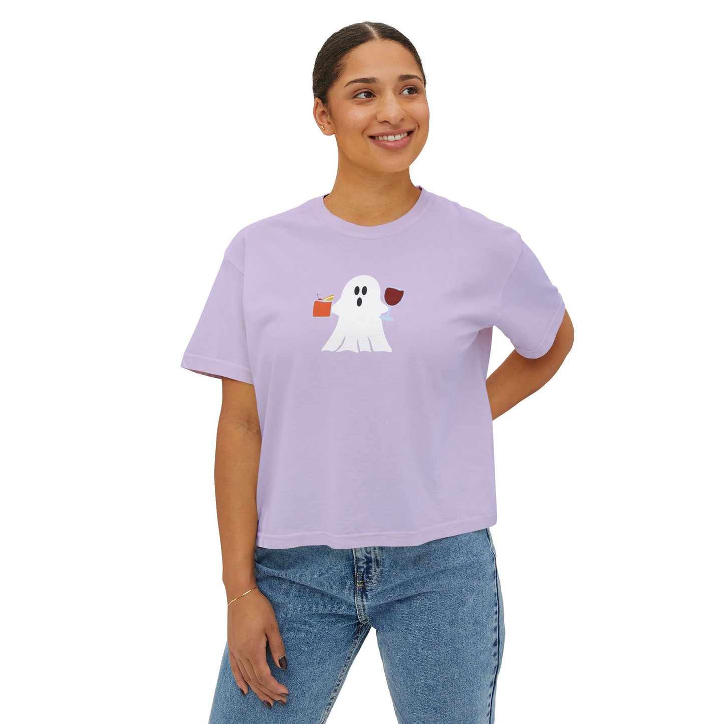 Full of Boos, Women's Boxy Tee, Drunken Ghosts, Funny Halloween