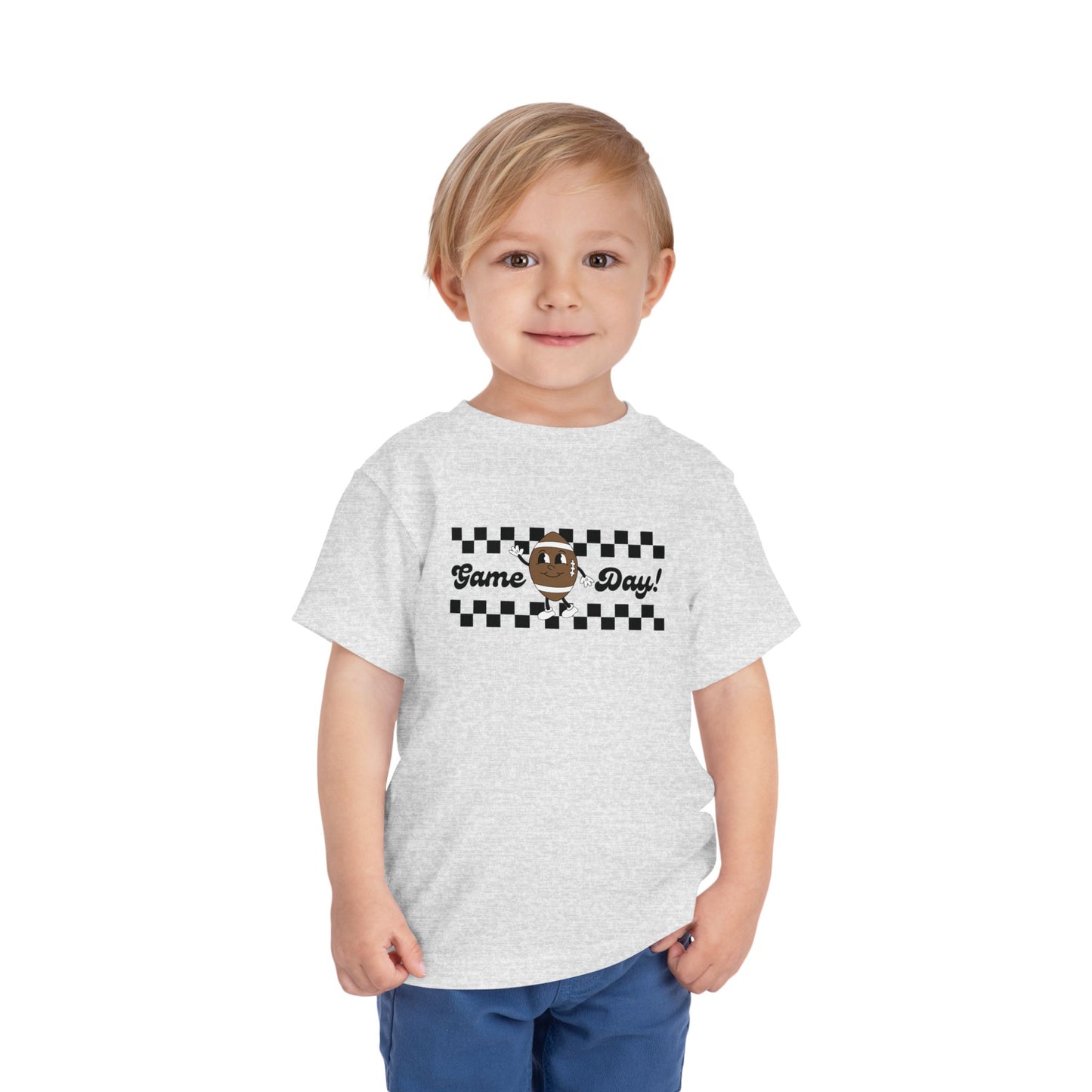 Game Day Retro Inspired Football Toddler Short Sleeve Tee