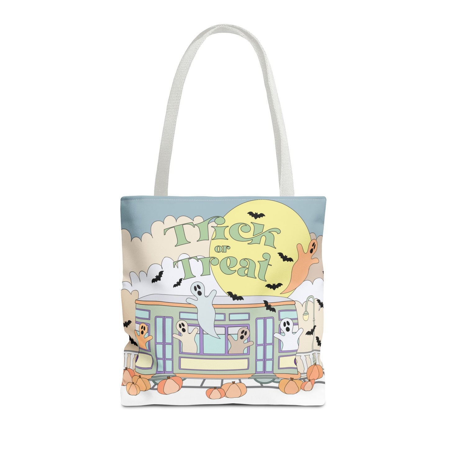 Pastel Blues New Orleans Trick-or-treat Halloween Tote Bag NOLA Kid