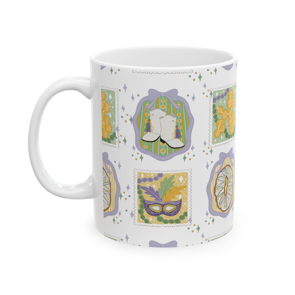 Mardi Gras Cutie Ceramic Mug, (11oz, 15oz)