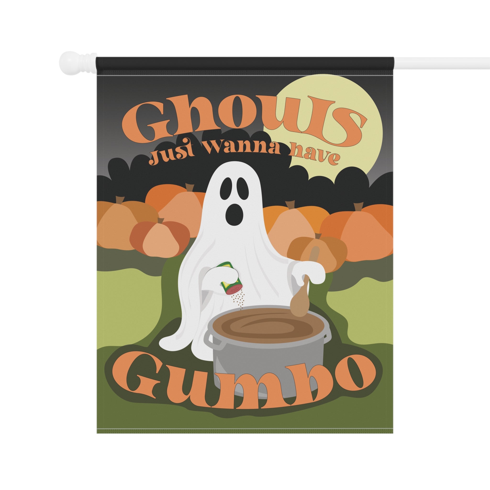 Ghouls Just Wanna Have Gumbo – Garden & House Banner (New Orleans Halloween)