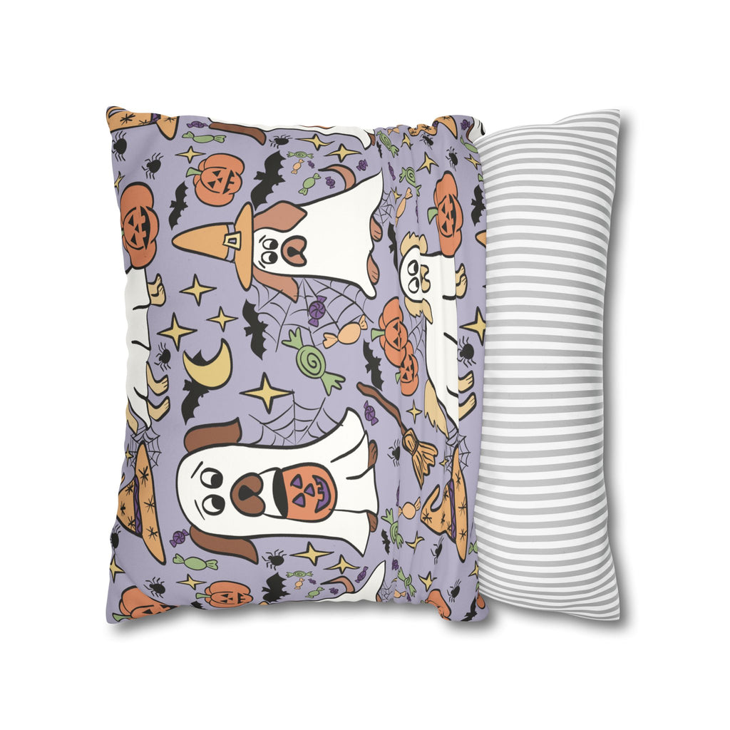 Halloween Dog-Themed Pillowcase: Cozy Home Decor, Pet Lover Gift, Fall Celebration, Cute Cushion Cover, Seasonal Accent