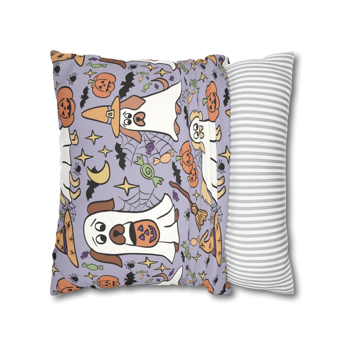 Halloween Dog-Themed Pillowcase: Cozy Home Decor, Pet Lover Gift, Fall Celebration, Cute Cushion Cover, Seasonal Accent