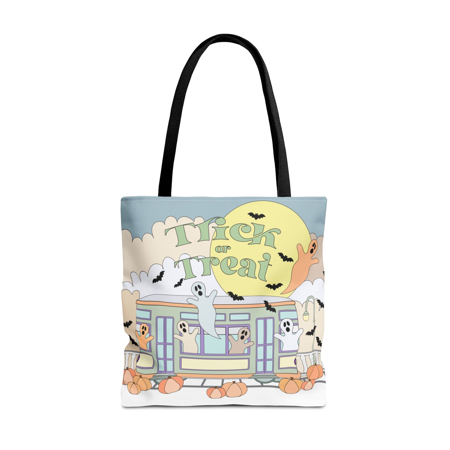 Pastel Blues New Orleans Trick-or-treat Halloween Tote Bag NOLA Kid