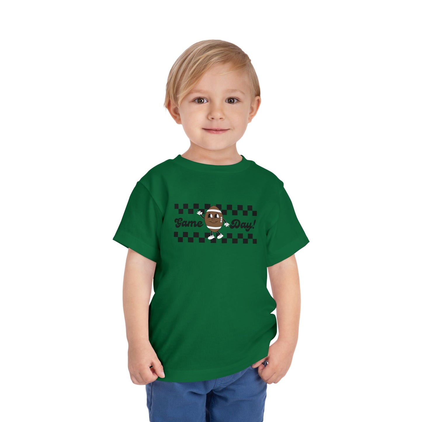 Game Day Retro Inspired Football Toddler Short Sleeve Tee