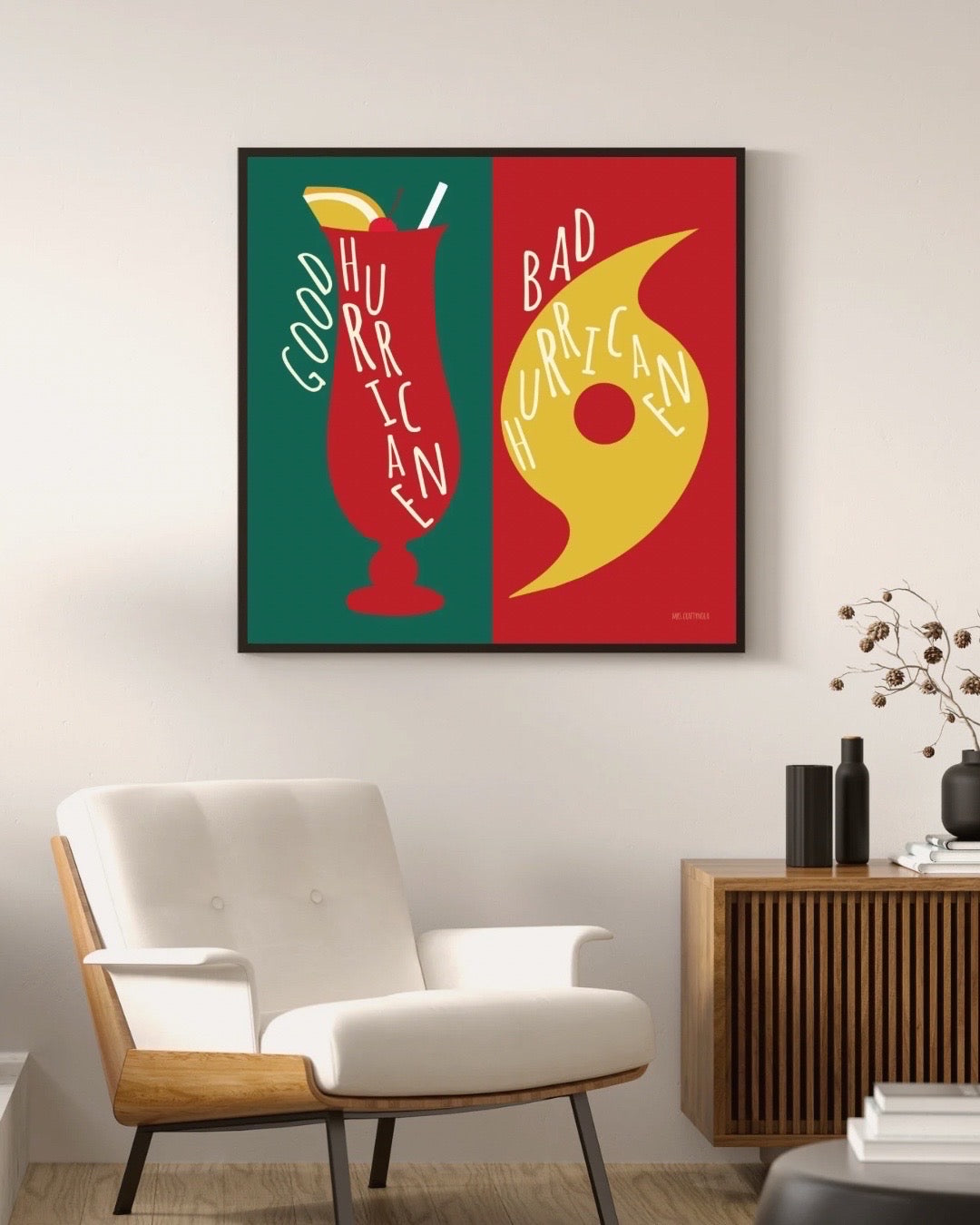Good Hurricane / Bad Hurricane – Funny New Orleans Wall Art Print