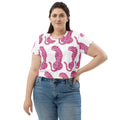 Pink Cheetah All-Over Print Crop Tee