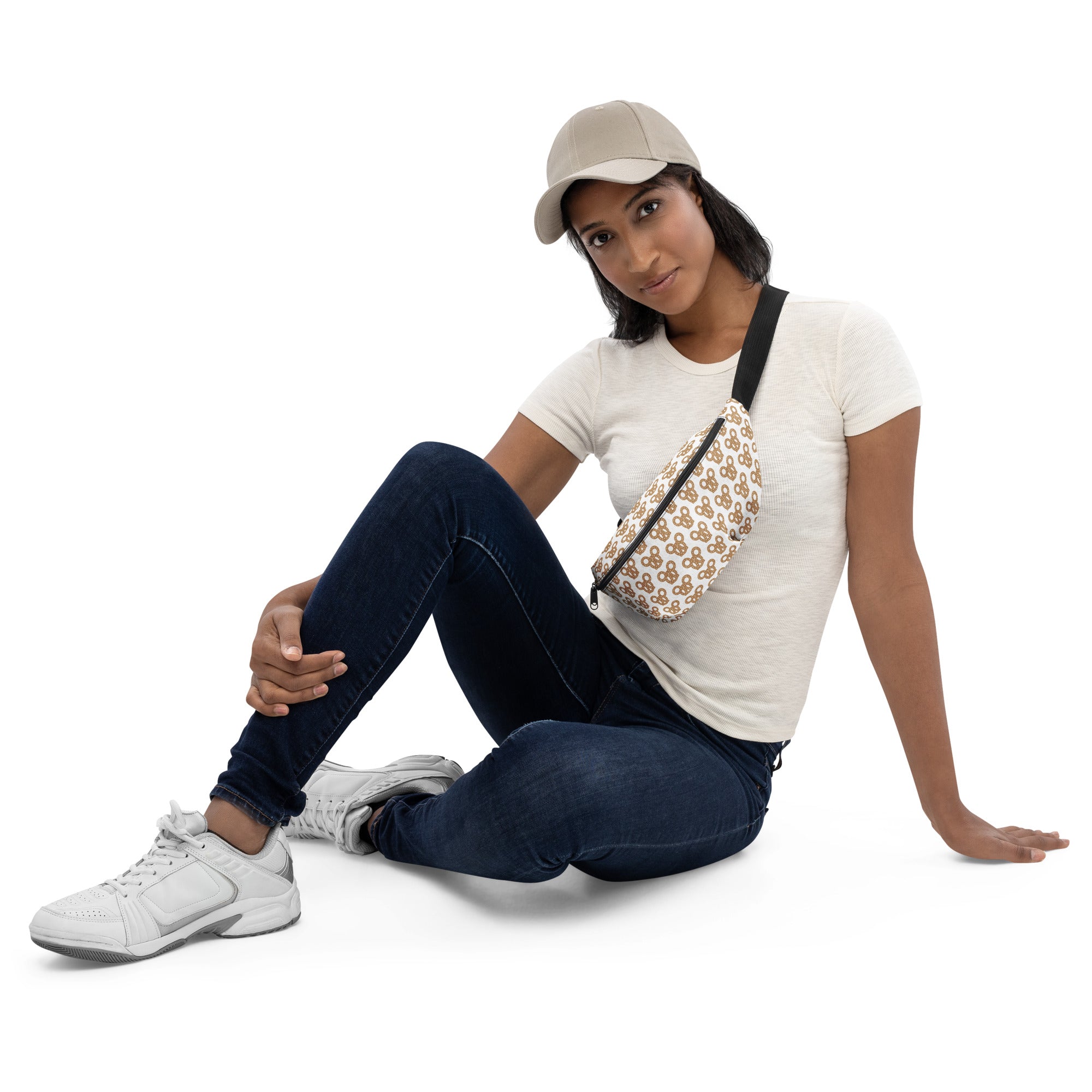 Salty Pretzel Fanny Pack - CraftNOLA Fanny Pack - Brown and White