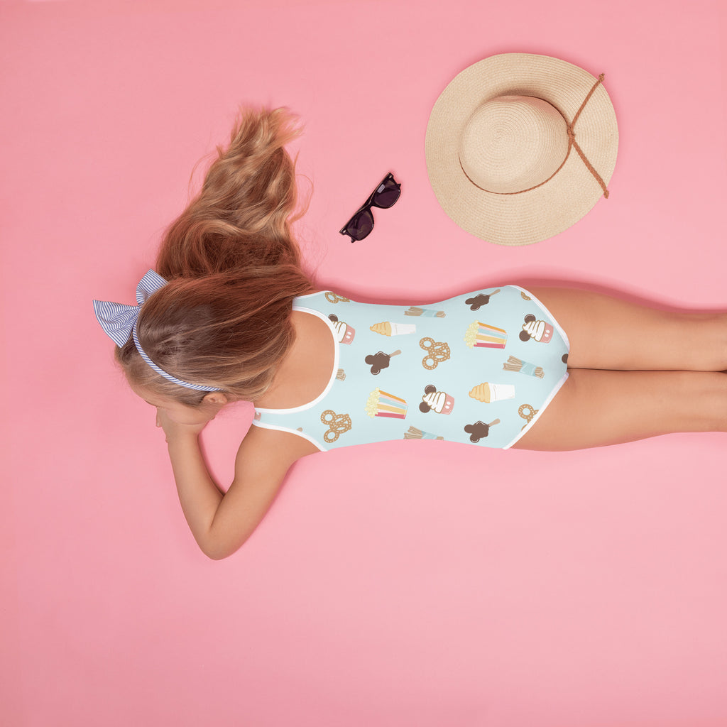 Here for the snacks All-Over Print Kids Swimsuit