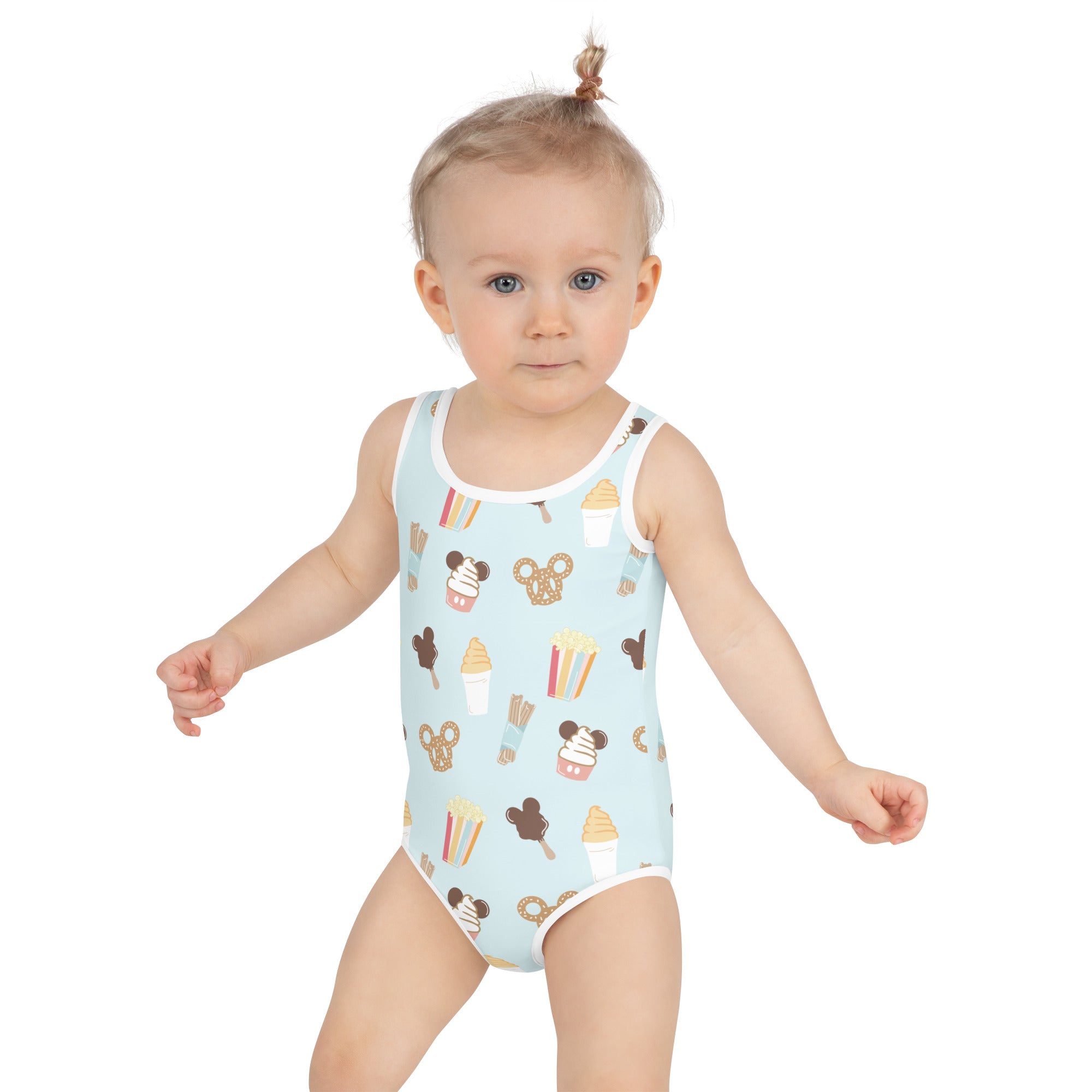 Here for the snacks All-Over Print Kids Swimsuit