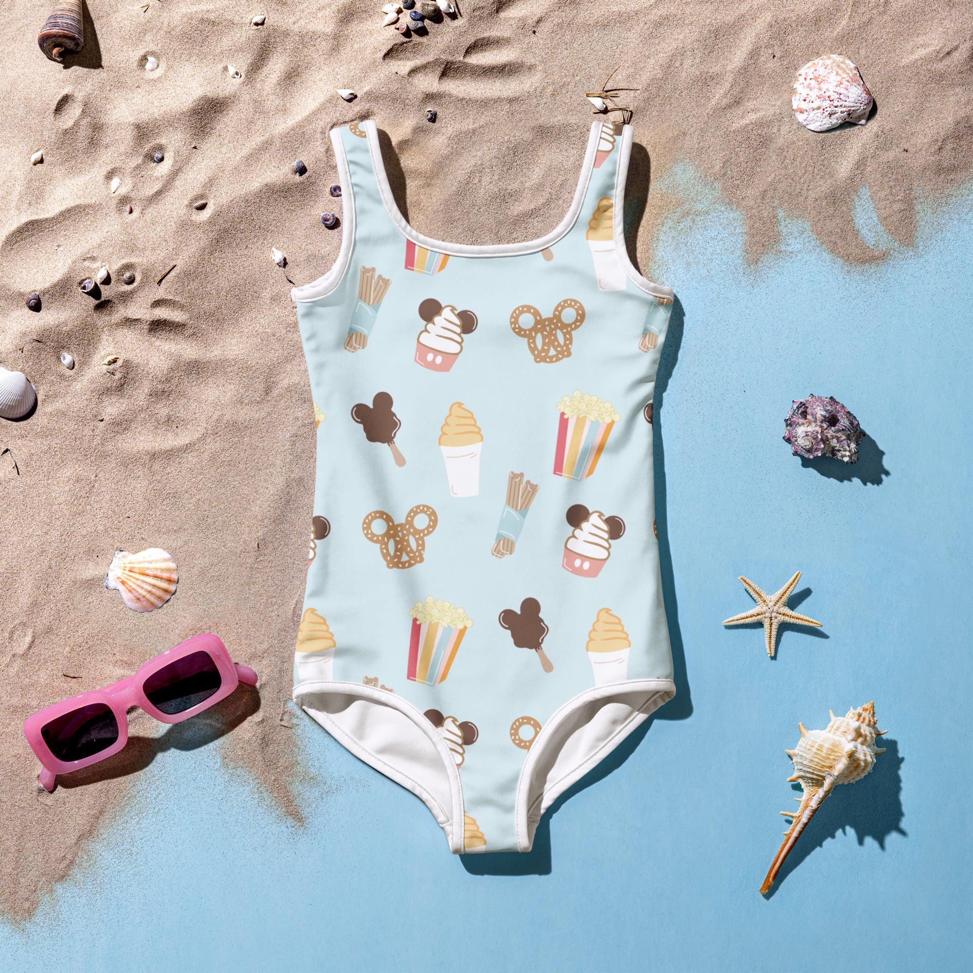 Here for the snacks All-Over Print Kids Swimsuit