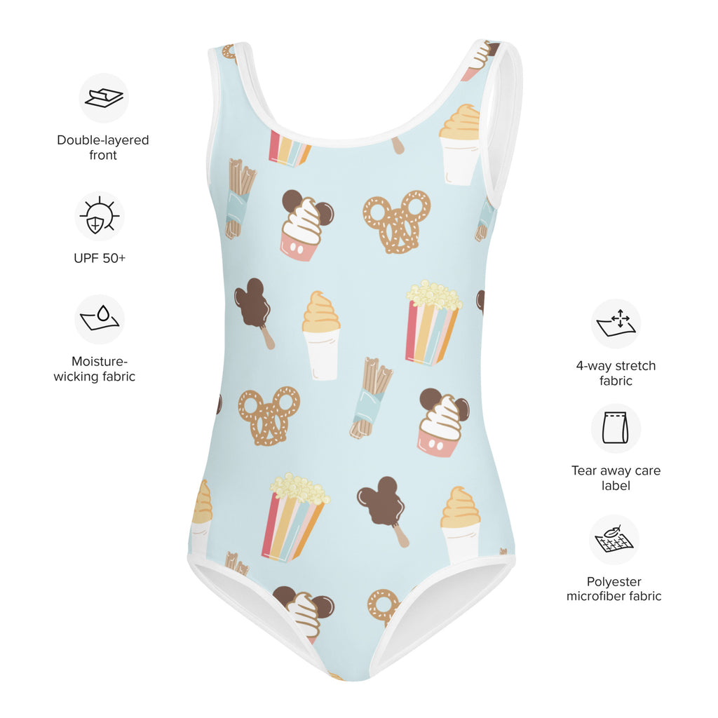 Here for the snacks All-Over Print Kids Swimsuit