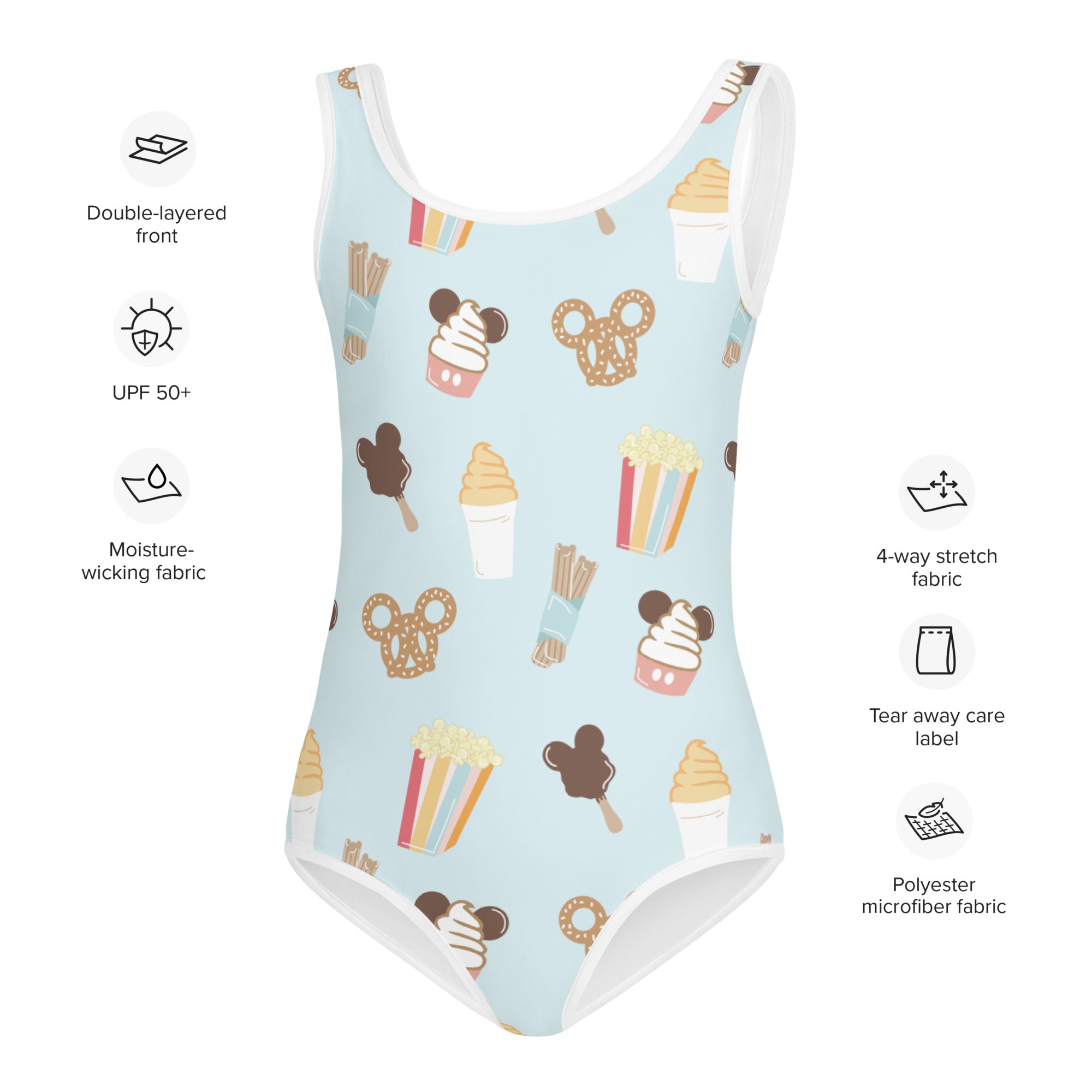 Here for the snacks All-Over Print Kids Swimsuit