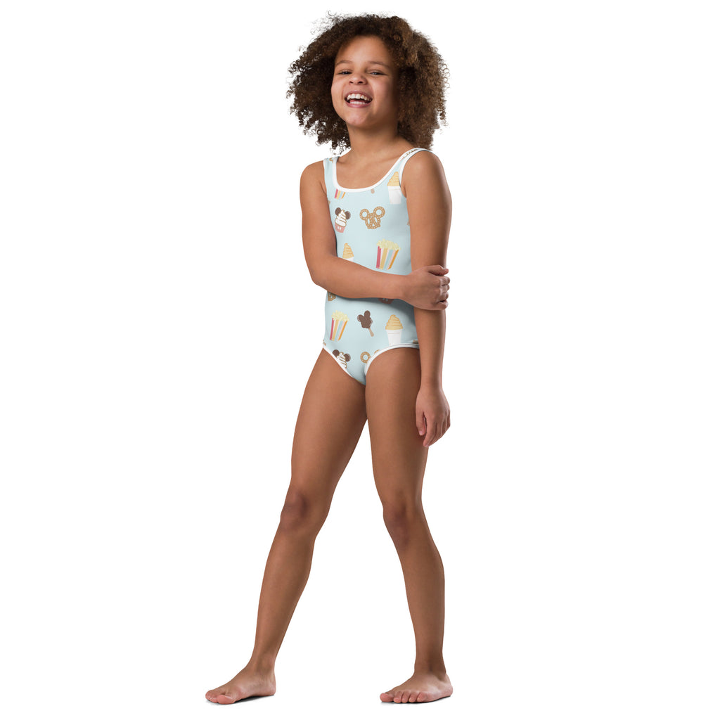 Here for the snacks All-Over Print Kids Swimsuit