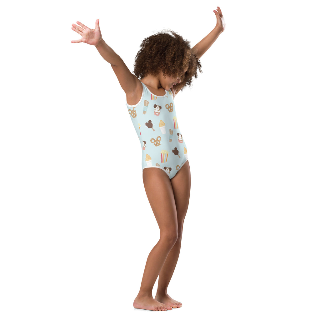 Here for the snacks All-Over Print Kids Swimsuit