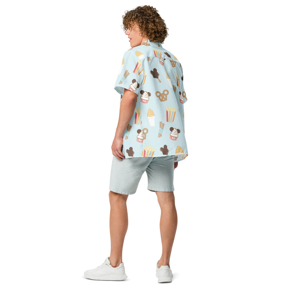 Here for the Snacks - Unisex button shirt CraftNOLA