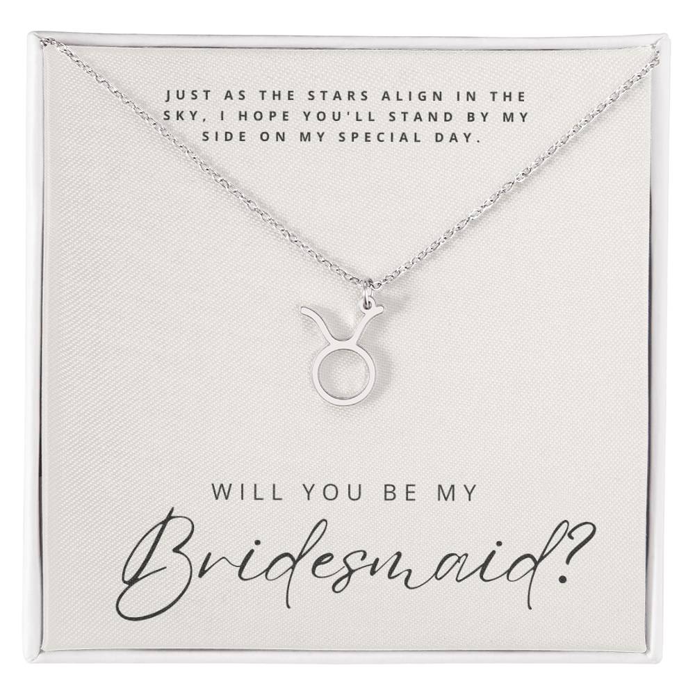 Will You Be My Bridesmaid - Zodiac Symbol Necklace