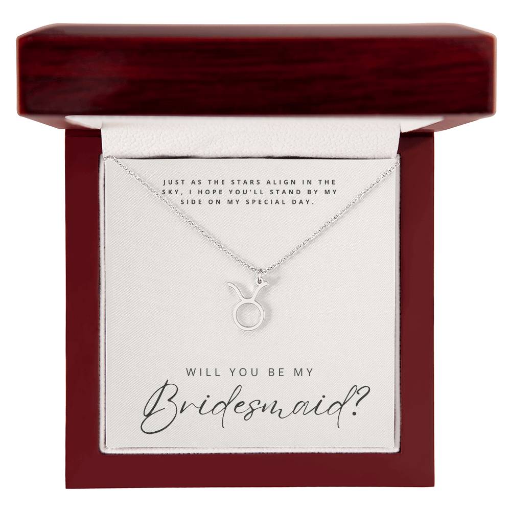 Will You Be My Bridesmaid - Zodiac Symbol Necklace