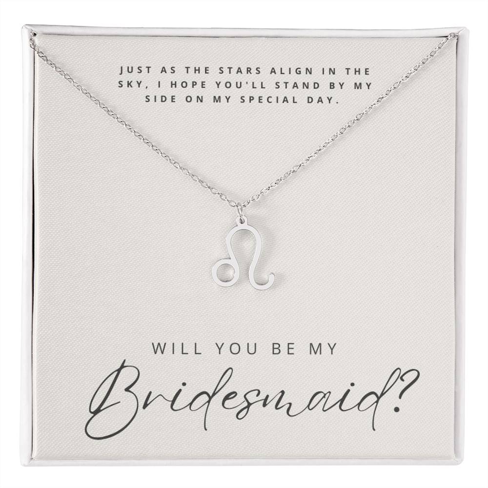 Will You Be My Bridesmaid - Zodiac Symbol Necklace