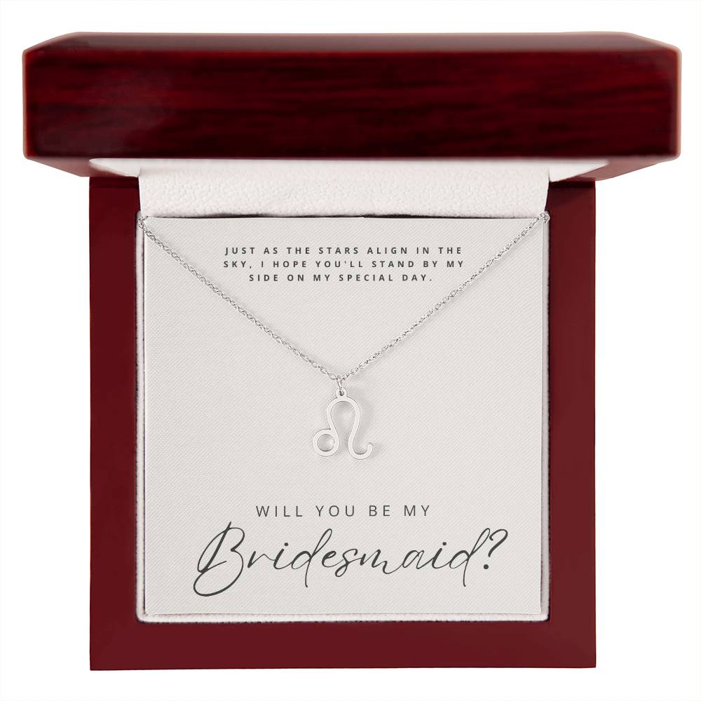 Will You Be My Bridesmaid - Zodiac Symbol Necklace