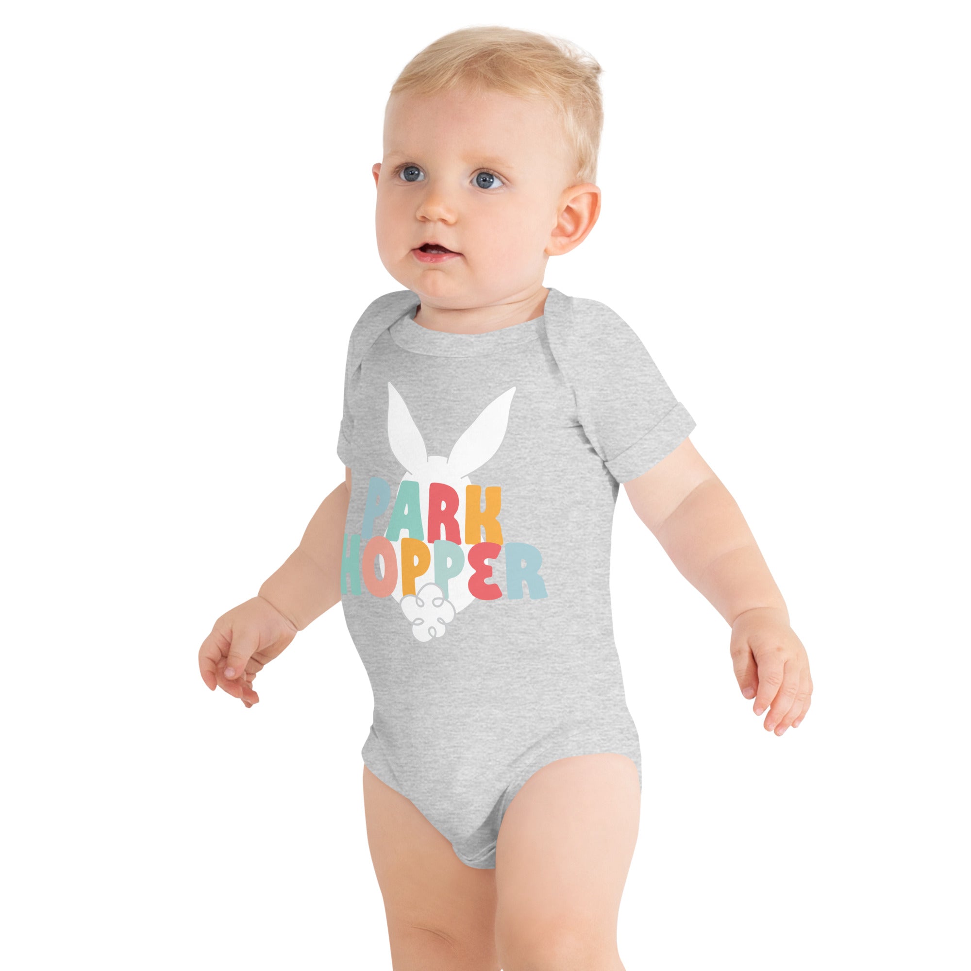 Park Hopper Baby one piece - CraftNOLA Tee - Blue, Pink, Yellow, Black, Grey, Heather