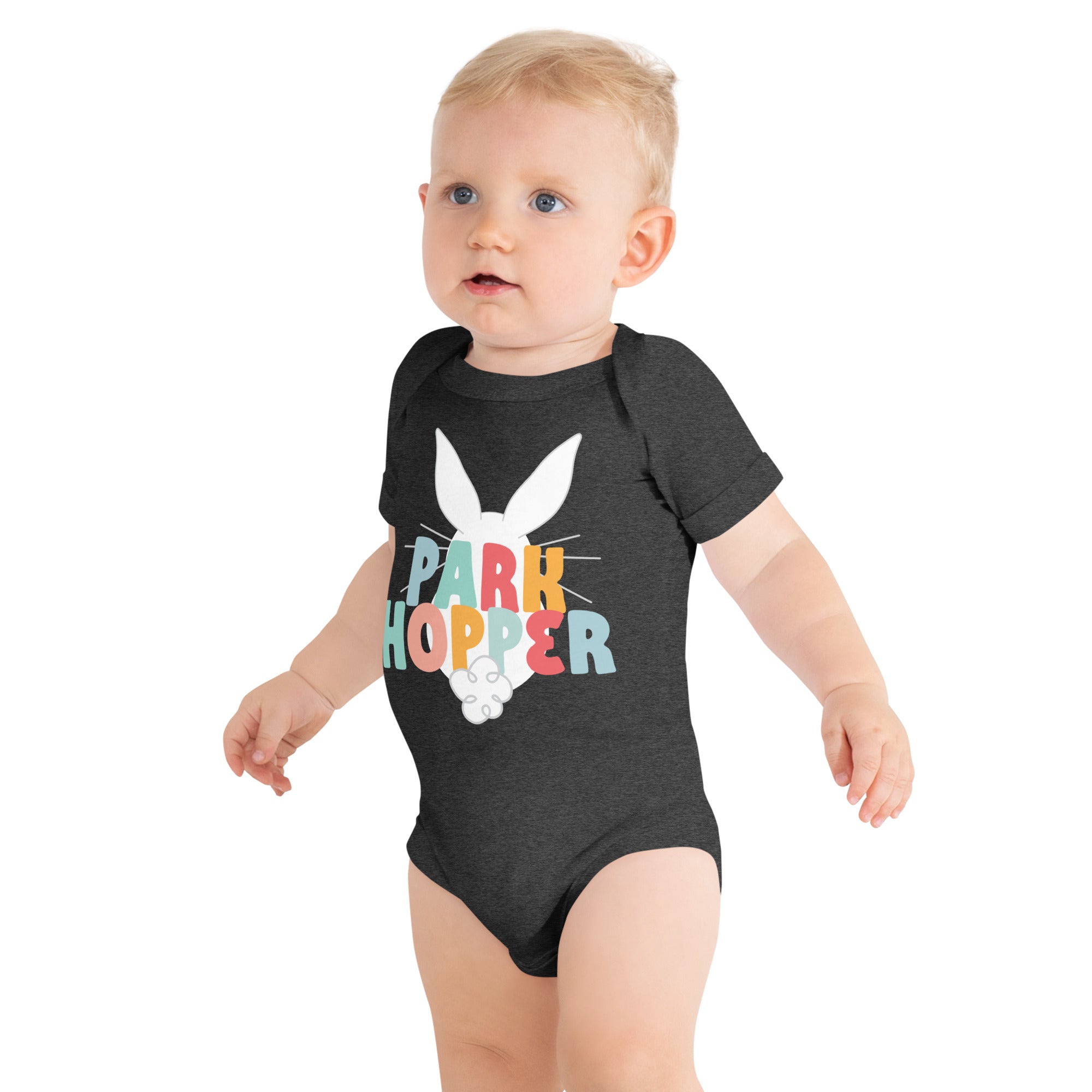 Park Hopper Baby one piece - CraftNOLA Tee - Blue, Pink, Yellow, Black, Grey, Heather