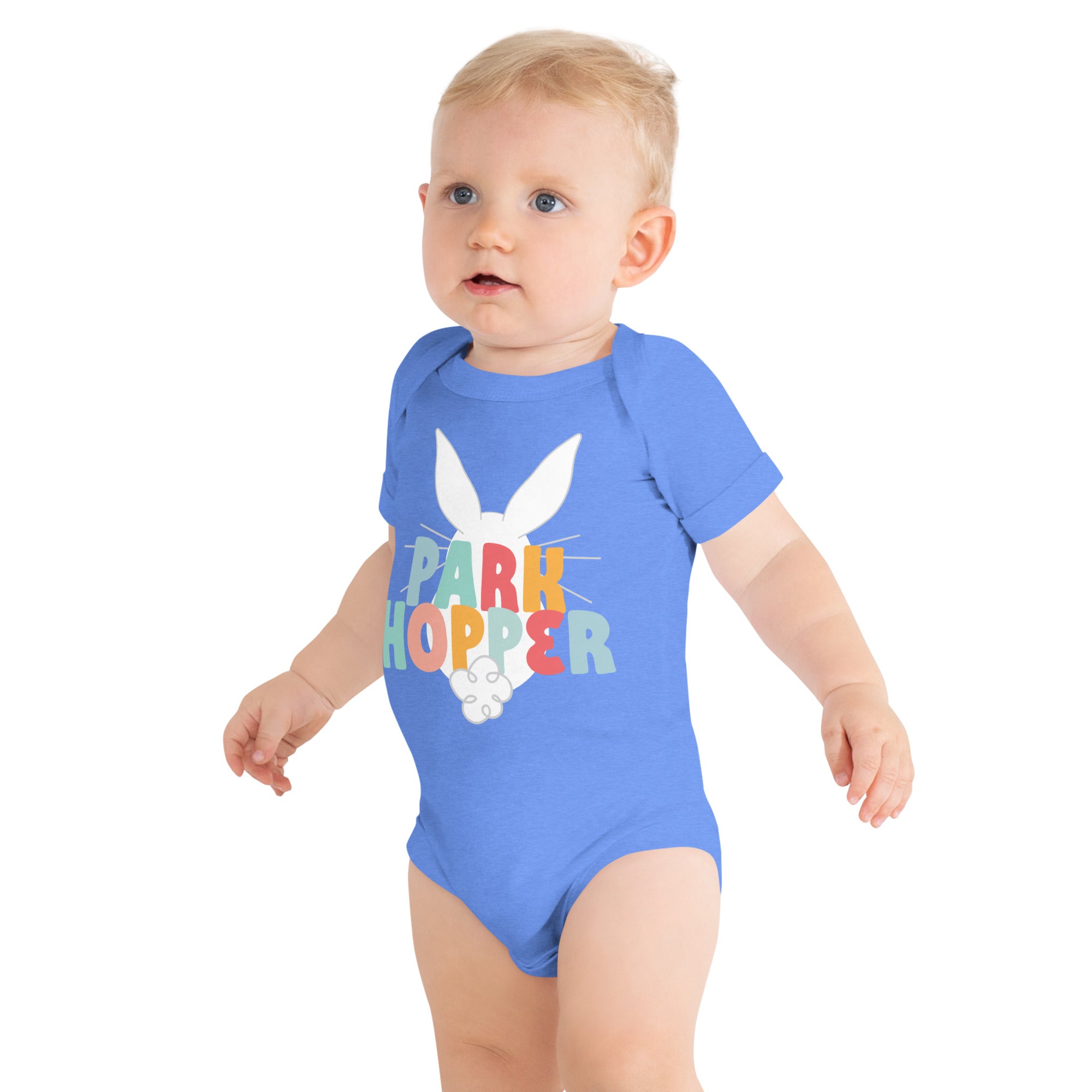 Park Hopper Baby one piece - CraftNOLA Tee - Blue, Pink, Yellow, Black, Grey, Heather