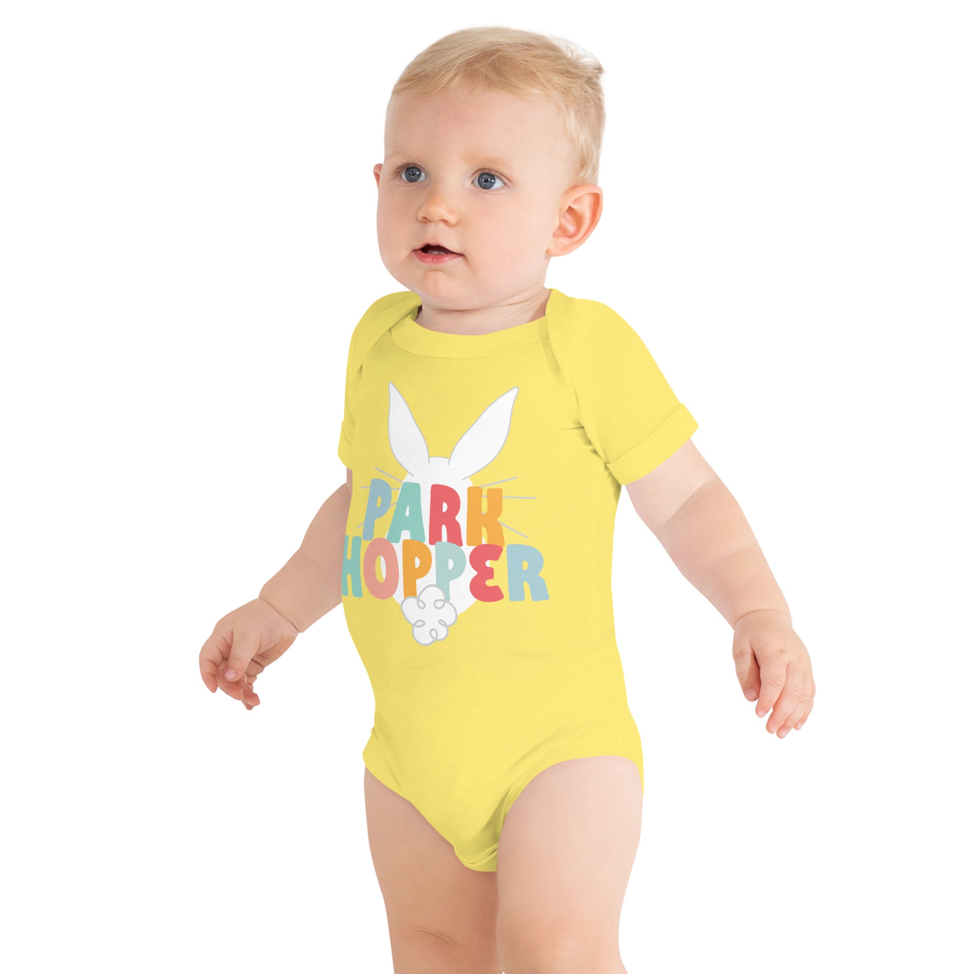 Park Hopper Baby one piece - CraftNOLA Tee - Blue, Pink, Yellow, Black, Grey, Heather