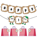 Banner & Thank You Tag Print Out Bundle - Beignet Birthday  - Canva Template