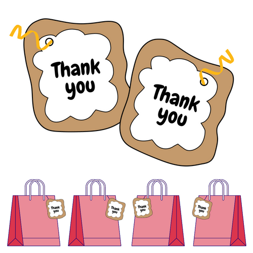 Banner & Thank You Tag Print Out Bundle - Beignet Birthday  - Canva Template