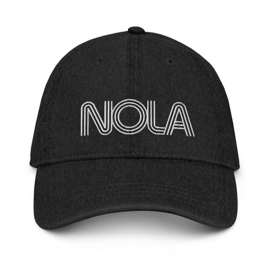 NOLA Denim Hat - CraftNOLA Cap - Light Blue Denim, Blue Denim, Black Denim