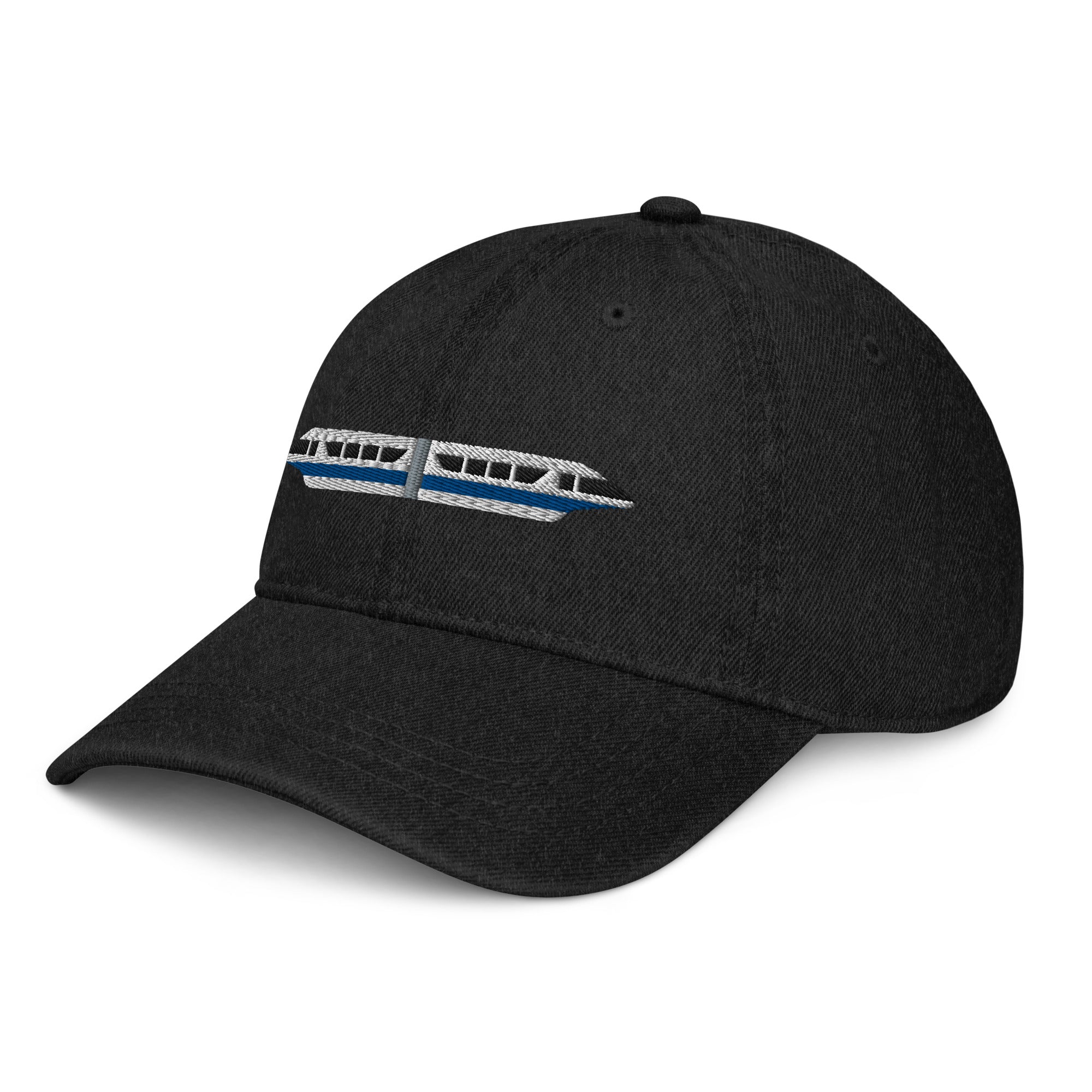 Monorail Blue Denim Hat - CraftNOLA Cap - Light Blue Denim, Blue Denim, Black Denim