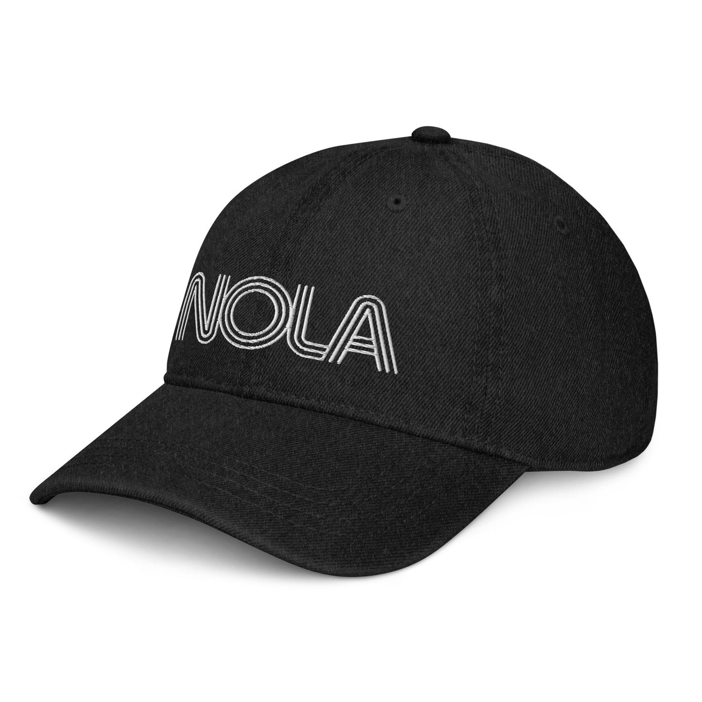 NOLA Denim Hat - CraftNOLA Cap - Light Blue Denim, Blue Denim, Black Denim