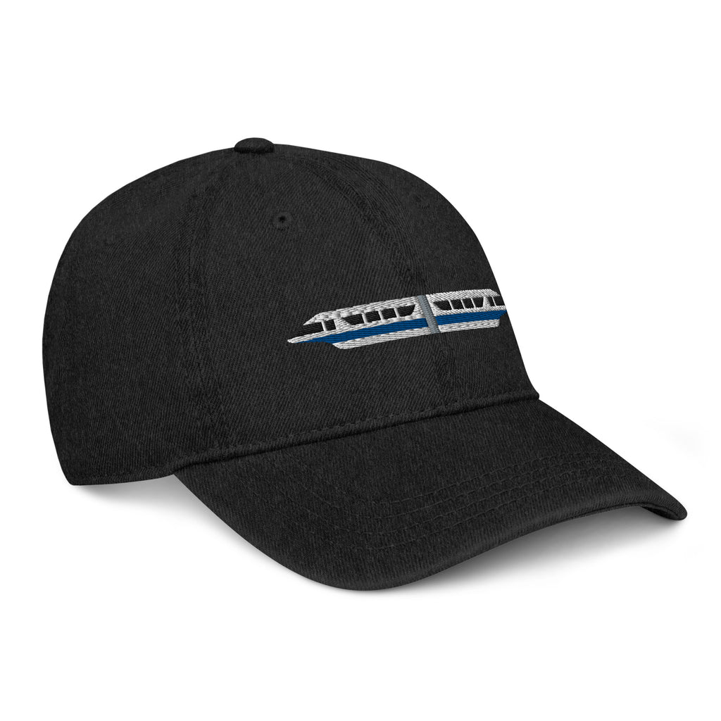 Monorail Blue Denim Hat - CraftNOLA Cap - Light Blue Denim, Blue Denim, Black Denim