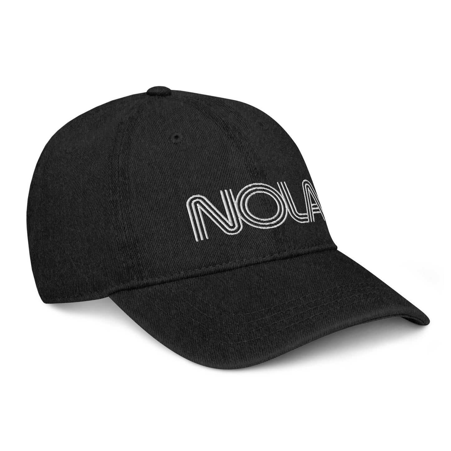 NOLA Denim Hat - CraftNOLA Cap - Light Blue Denim, Blue Denim, Black Denim