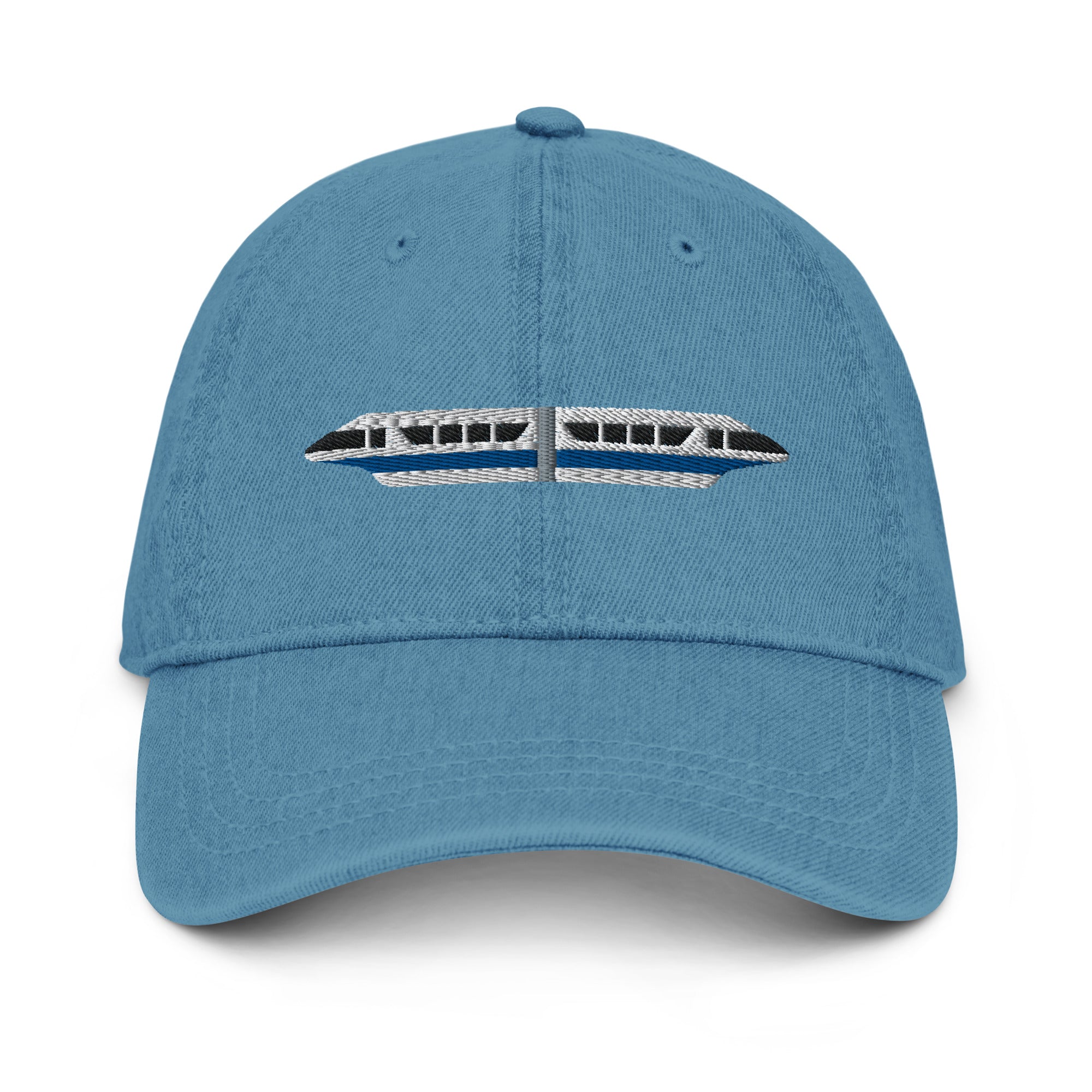 Monorail Blue Denim Hat - CraftNOLA Cap - Light Blue Denim, Blue Denim, Black Denim