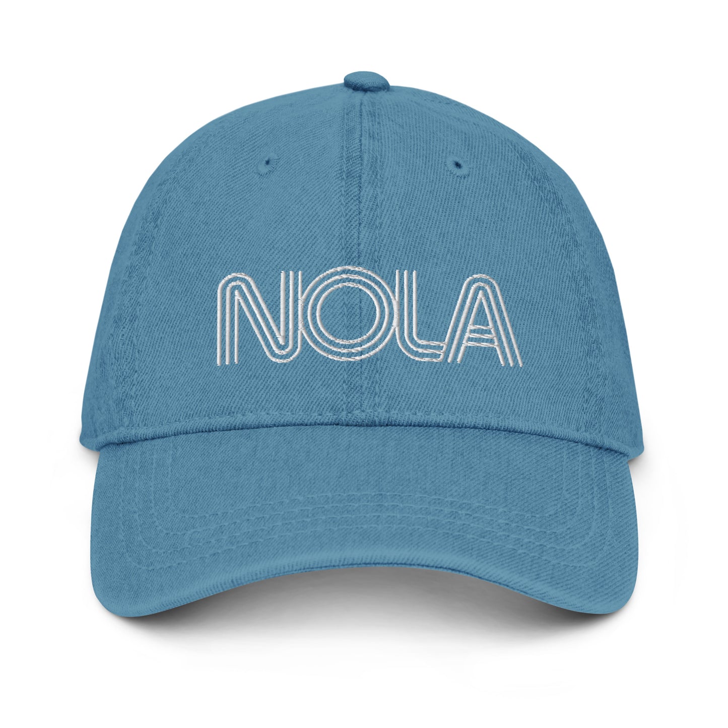 NOLA Denim Hat - CraftNOLA Cap - Light Blue Denim, Blue Denim, Black Denim