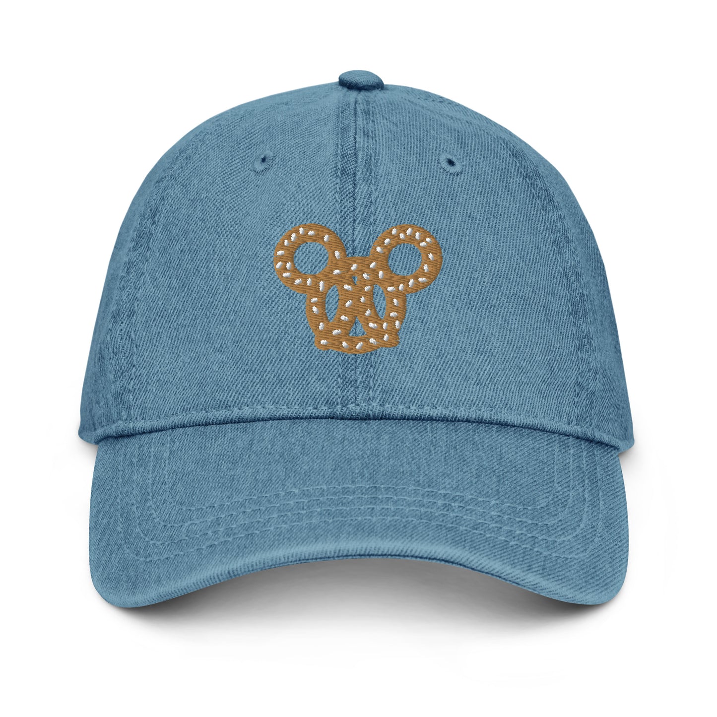 Salty Pretzel Denim Hat - CraftNOLA Cap - Light Blue Denim, Blue Denim, Black Denim