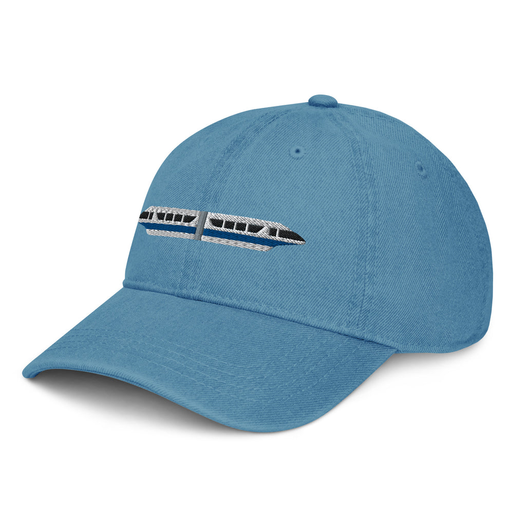 Monorail Blue Denim Hat - CraftNOLA Cap - Light Blue Denim, Blue Denim, Black Denim