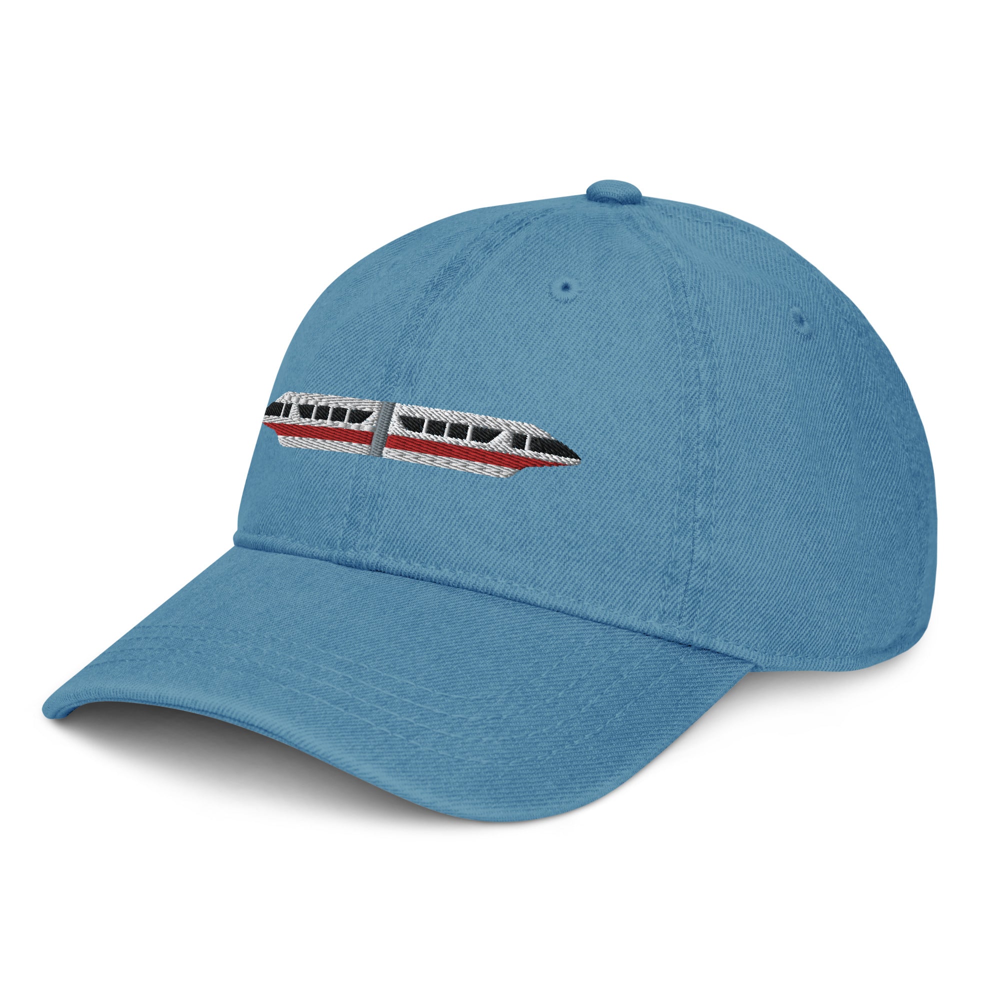 Monorail Red Denim Hat - CraftNOLA Cap - Light Blue Denim, Blue Denim, Black Denim