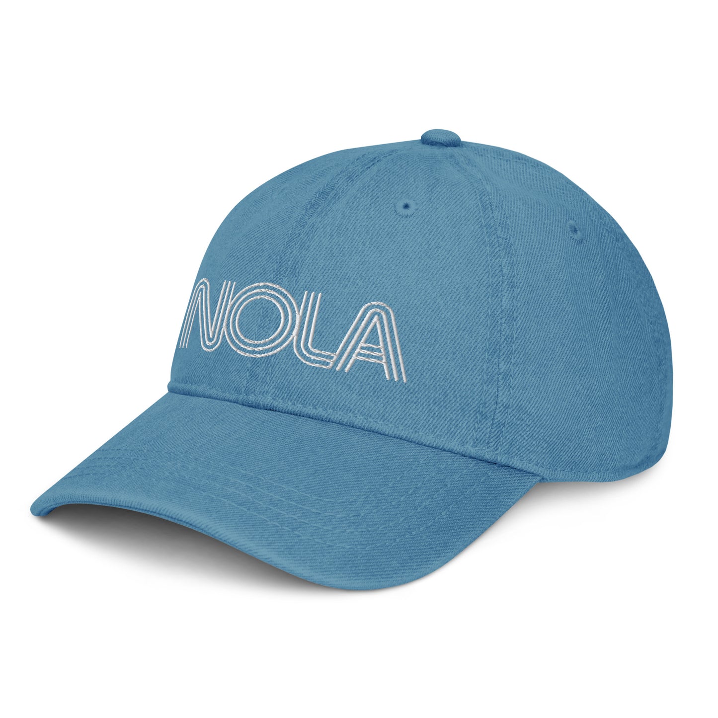 NOLA Denim Hat - CraftNOLA Cap - Light Blue Denim, Blue Denim, Black Denim