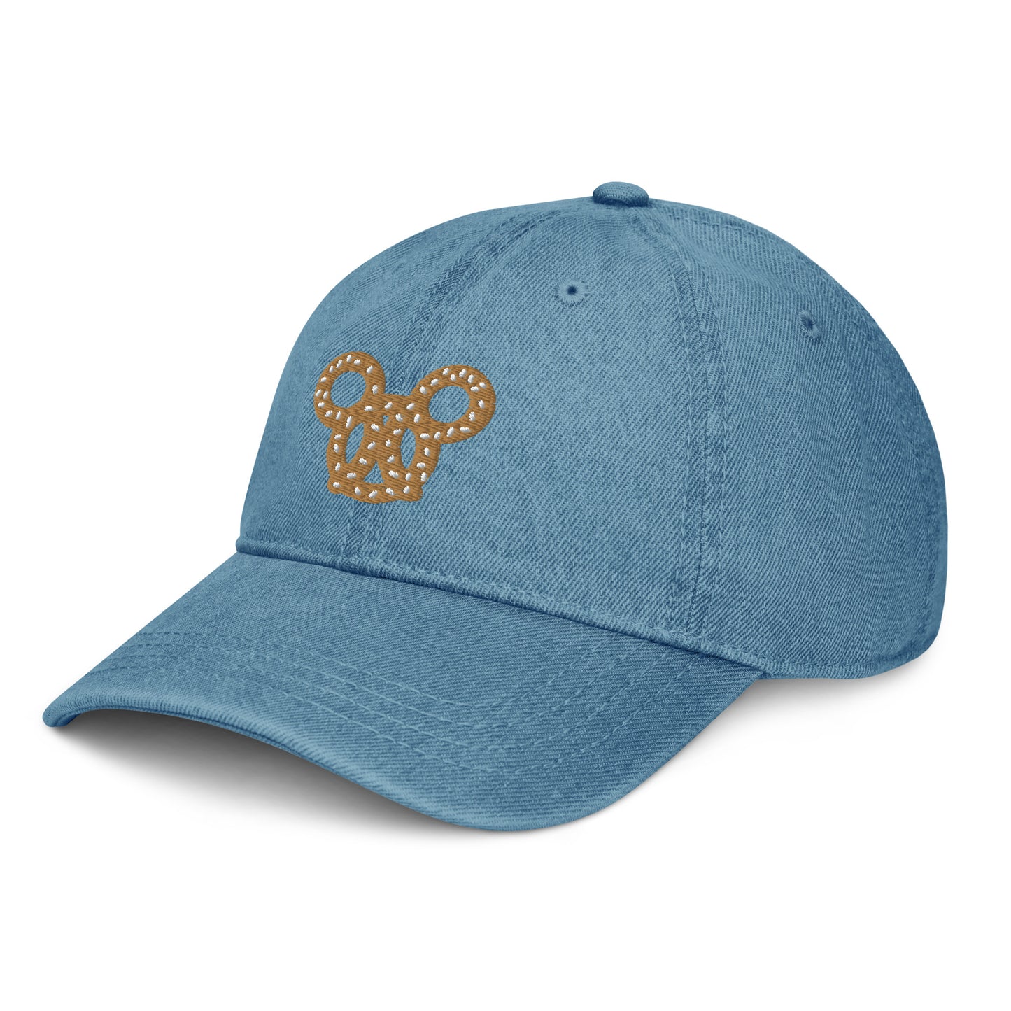 Salty Pretzel Denim Hat - CraftNOLA Cap - Light Blue Denim, Blue Denim, Black Denim